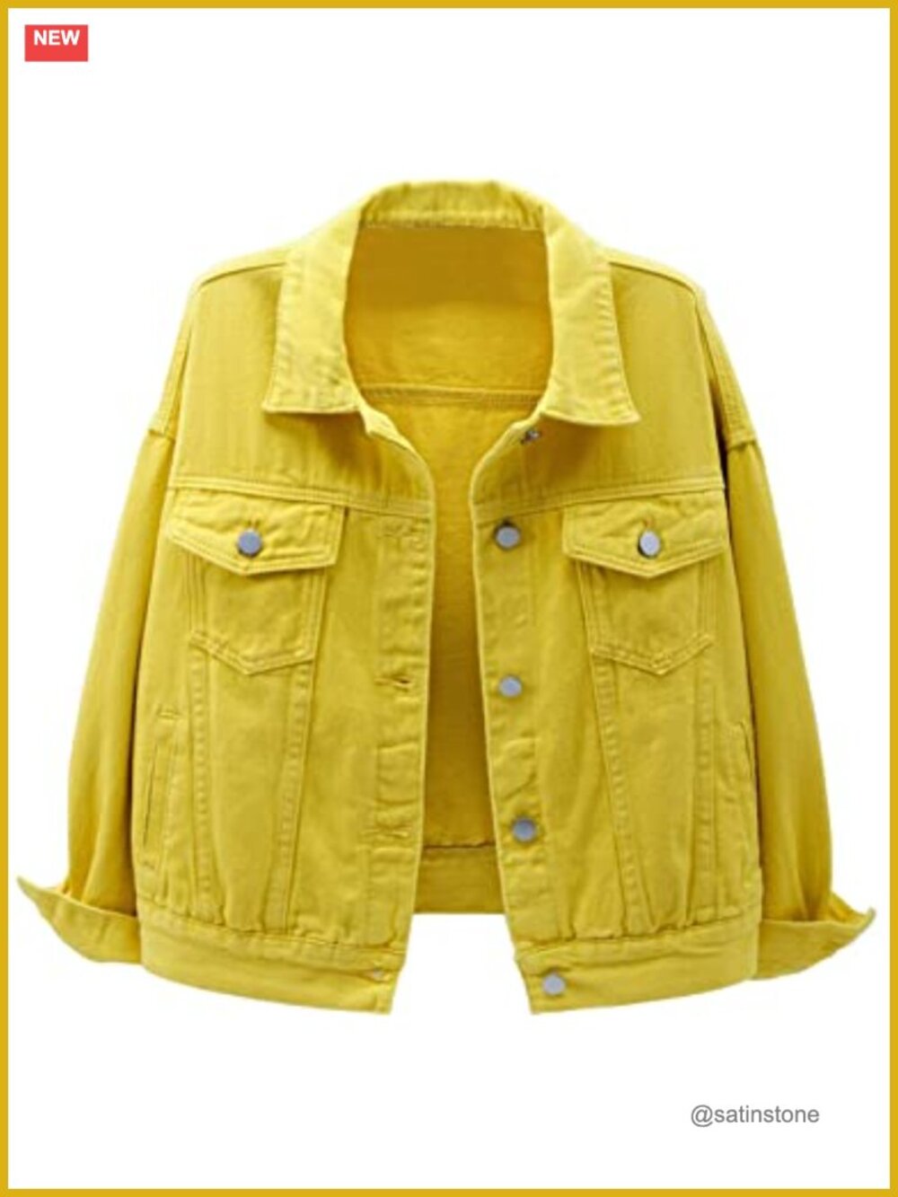 Women's Casual Denim Jacket Long Sleeve Boyfriend Style Coat with Pockets